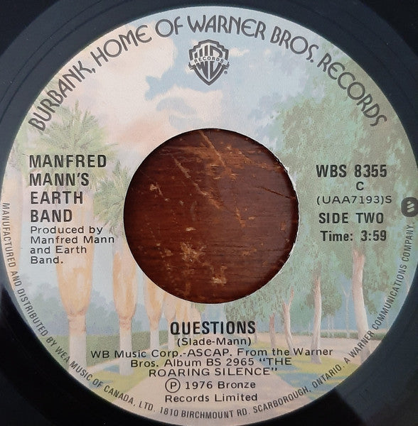 Manfred Mann's Earth Band : Spirit In The Night (7", Single)