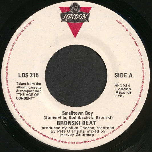 Bronski Beat : Smalltown Boy (7", Single)