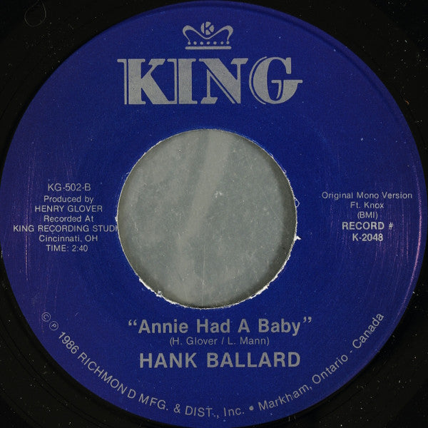 Hank Ballard : Work With Me Annie / Annie Had A Baby (7", Single, Mono, RE)