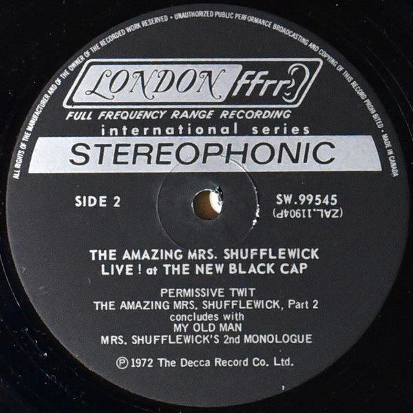 Mrs. Shufflewick : Live! At The New Black Cap (LP, Album)