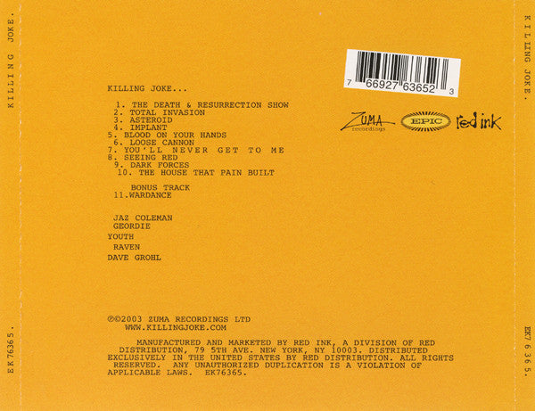 Killing Joke : Killing Joke (CD, Album)