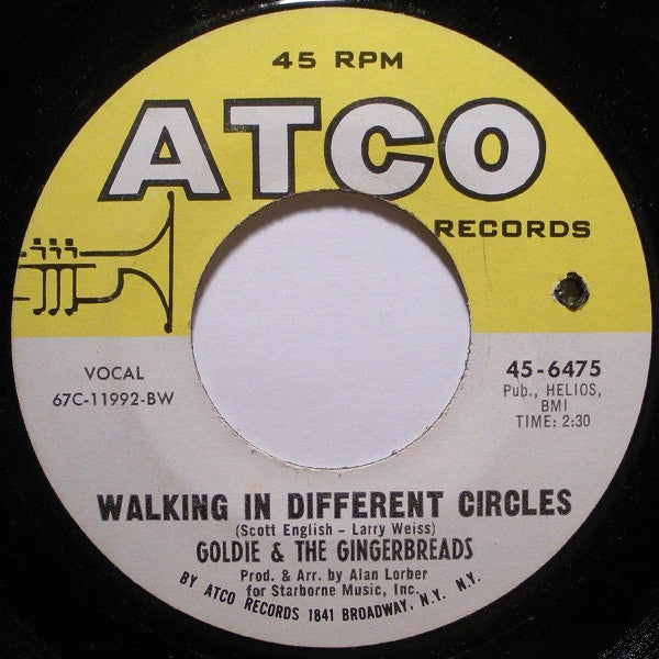 Goldie & The Gingerbreads : Walking In Different Circles (7", Single)