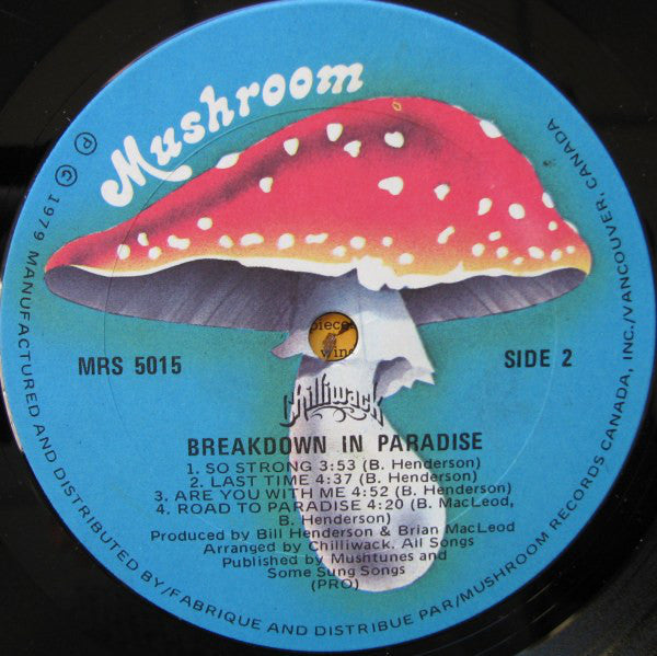 Chilliwack : Breakdown In Paradise (LP, Album)
