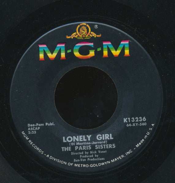 The Paris Sisters : Dream Lover / Lonely Girl (7")
