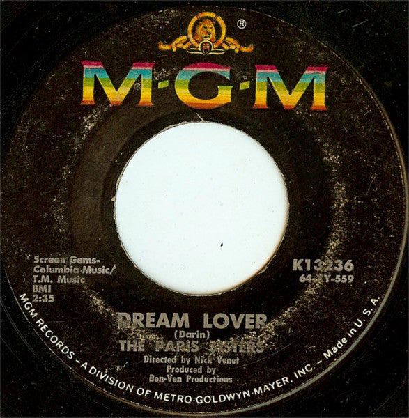 The Paris Sisters : Dream Lover / Lonely Girl (7")