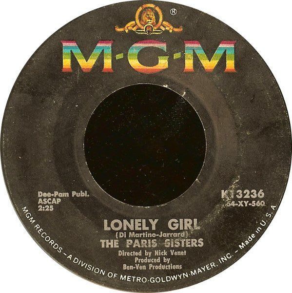 The Paris Sisters : Dream Lover / Lonely Girl (7")