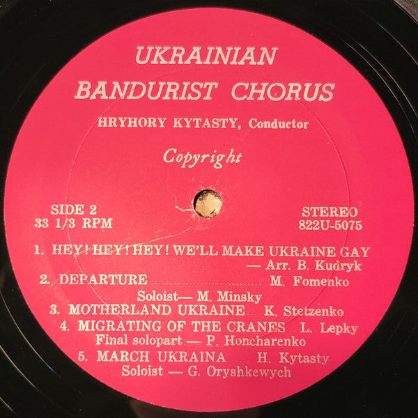 Українська Капела Бандуристів Ім. Т. Шевченка : Arise Ye People! (Вставай Народе!) (LP, Album)