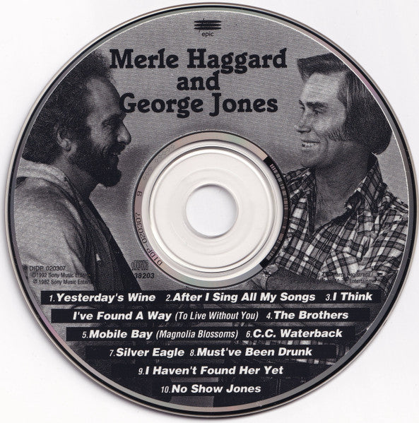 Merle Haggard And George Jones (2) : A Taste Of Yesterday's Wine (CD, Album, RE)