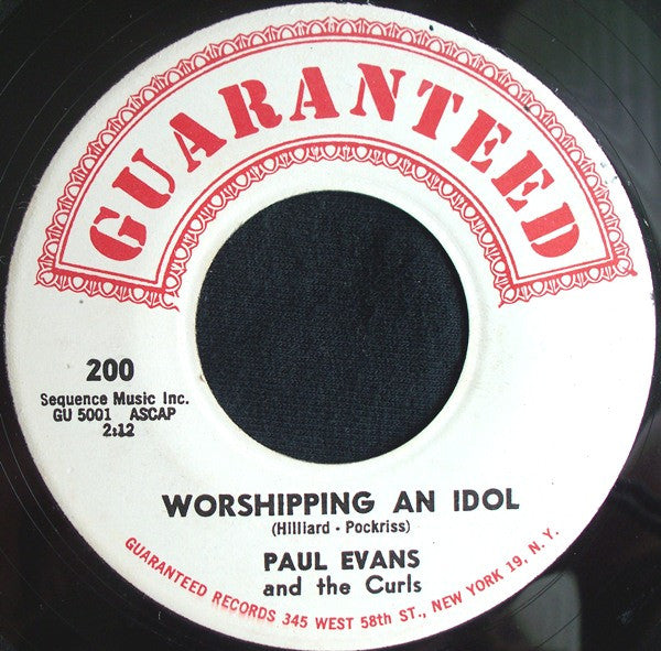 Paul Evans And The Curls : Seven Little Girls Sitting In The Back Seat / Worshipping An Idol (7", Single)