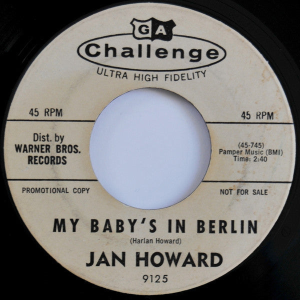 Jan Howard : Bring It On Back To Me (7", Promo)