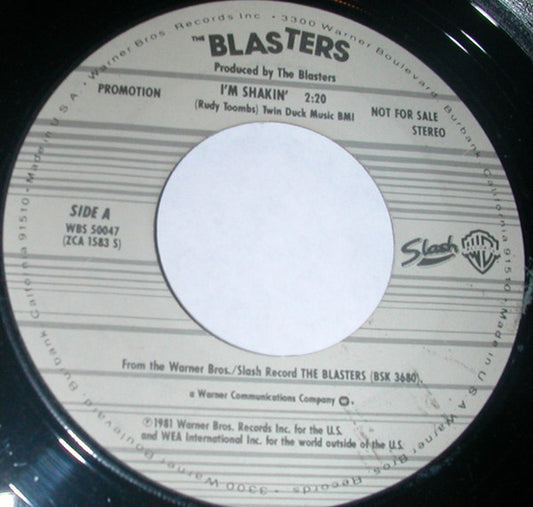The Blasters : I'm Shakin' (7", Single, Promo)