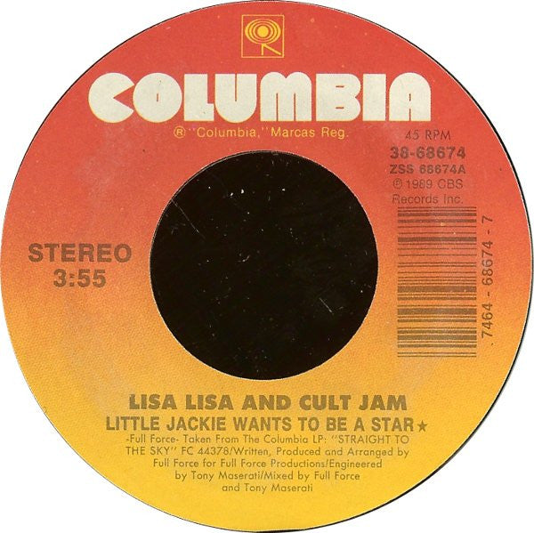 Lisa Lisa And Cult Jam* : Little Jackie Wants To Be A Star (7", Single)