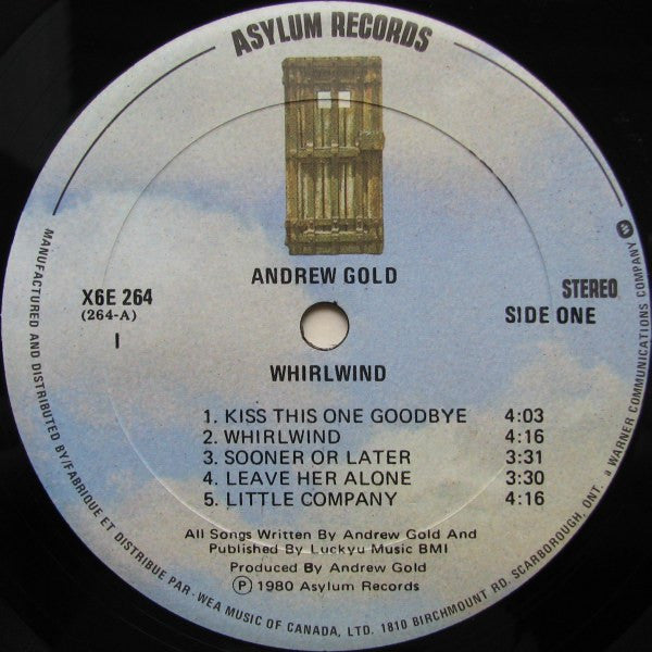 Andrew Gold : Whirlwind (LP, Album)