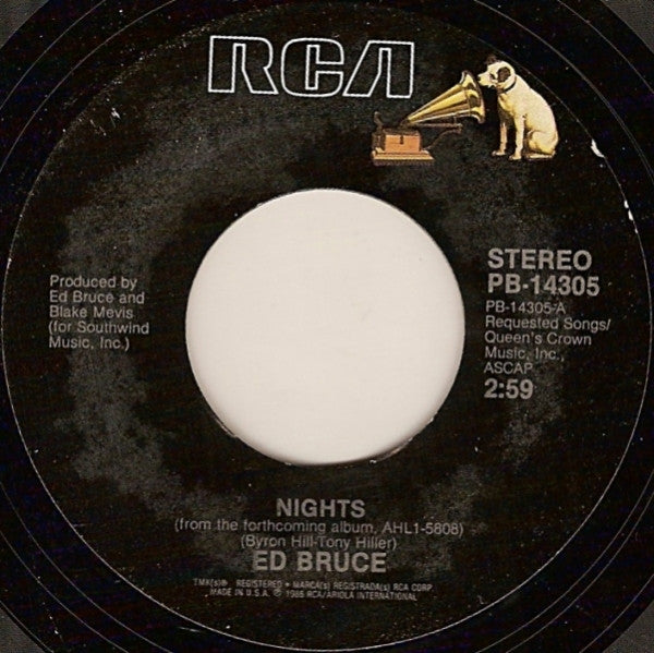 Ed Bruce : Nights (7", Styrene)