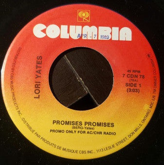 Lori Yates : Promises, Promises (7", Promo)