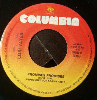 Lori Yates : Promises, Promises (7", Promo)