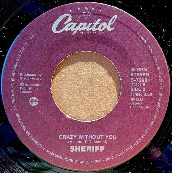 Sheriff (3) : When I'm With You (7", Single)