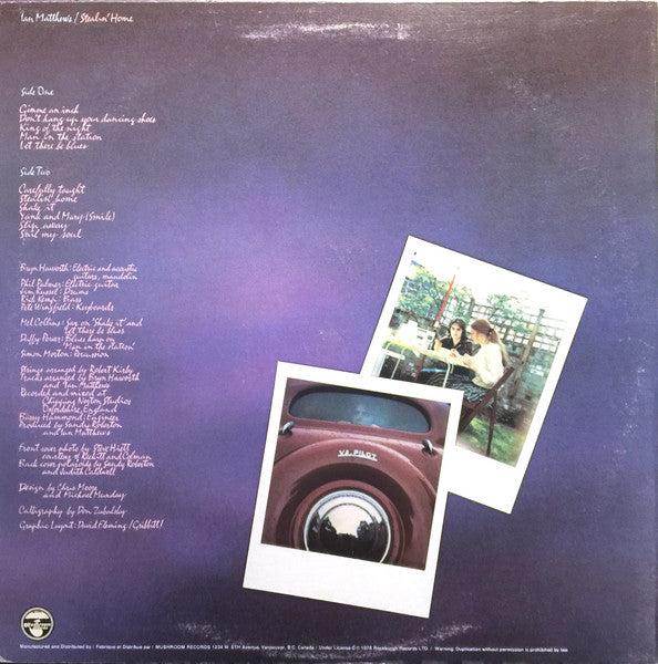 Ian Matthews* : Stealin' Home (LP, Album)