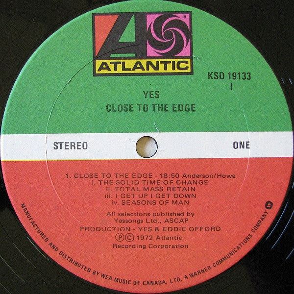 Yes : Close To The Edge (LP, Album, RE, Imp)