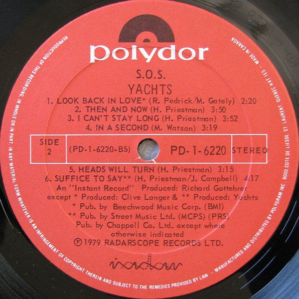 Yachts : S.O.S. (LP, Album)