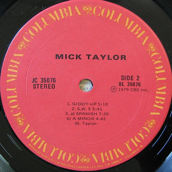 Mick Taylor : Mick Taylor (LP, Album)