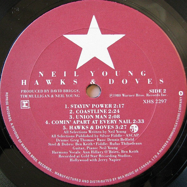 Neil Young : Hawks & Doves (LP, Album)