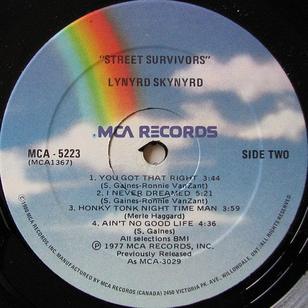 Lynyrd Skynyrd : Street Survivors (LP, Album, RE)