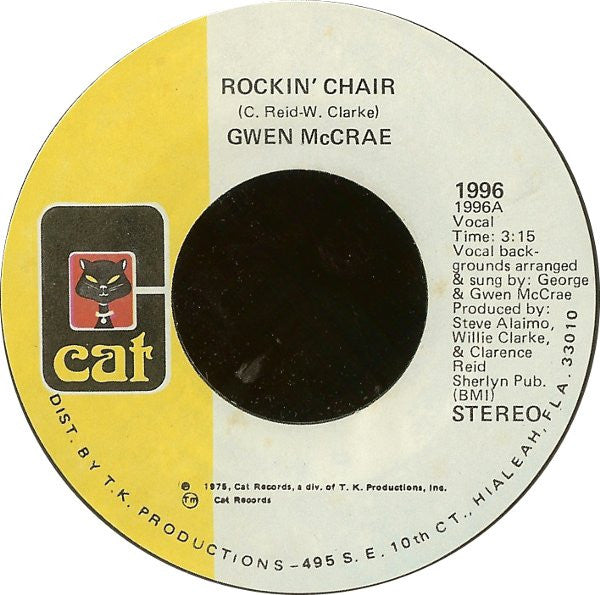 Gwen McCrae : Rockin' Chair (7", Styrene, (Ƨ))