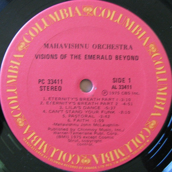 Mahavishnu Orchestra : Visions Of The Emerald Beyond (LP, Album)