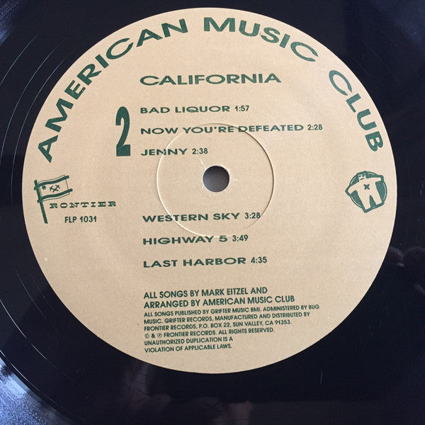American Music Club : California (LP, Album)