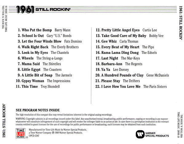 Various : 1961 Still Rockin' (CD, Comp, RE, RM)