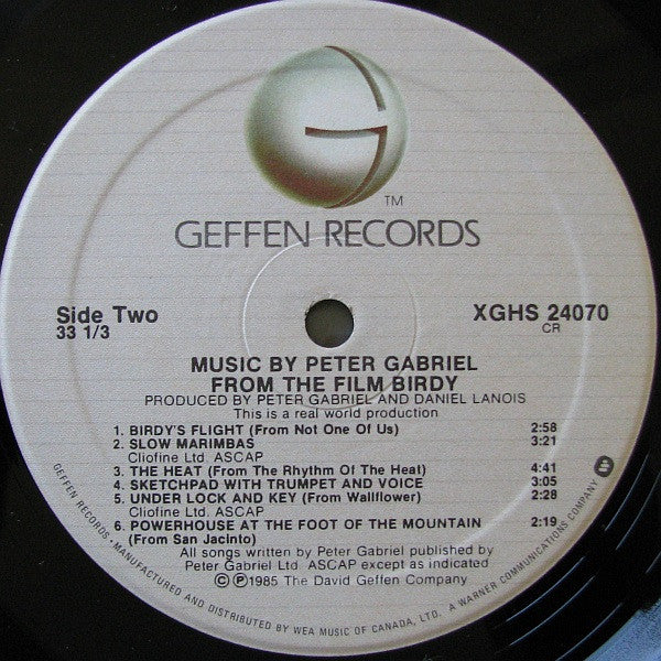 Peter Gabriel : Birdy (LP, Album, Whi)