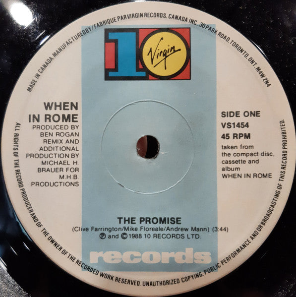 When In Rome : The Promise (7")
