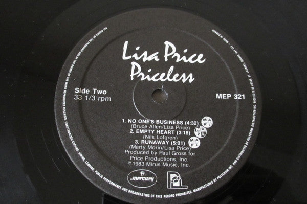 Lisa Price : Priceless (LP, MiniAlbum)