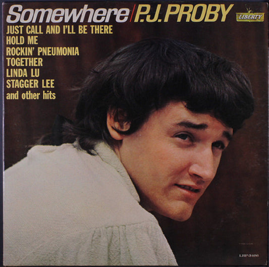 P.J. Proby : Somewhere (LP, Album, Mono)