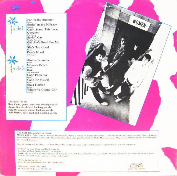 The Surf Trio : Almost Summer (LP, Album)
