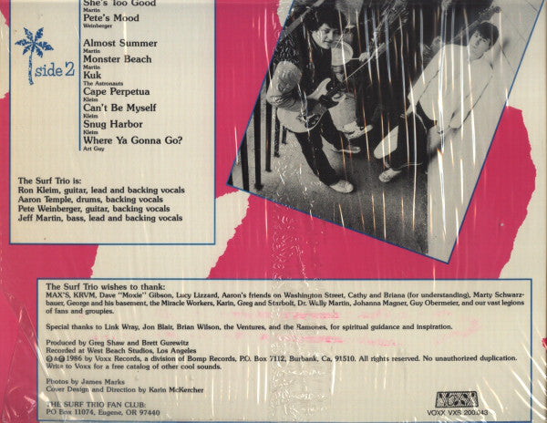 The Surf Trio : Almost Summer (LP, Album)