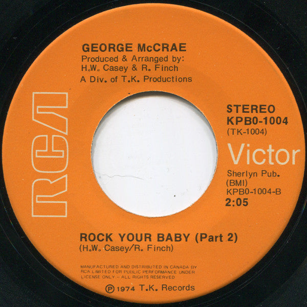 George McCrae : Rock Your Baby (7", Single)