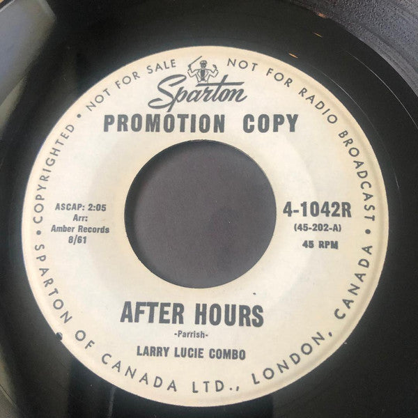 Larry Lucie Combo : After Hours (7", Promo)