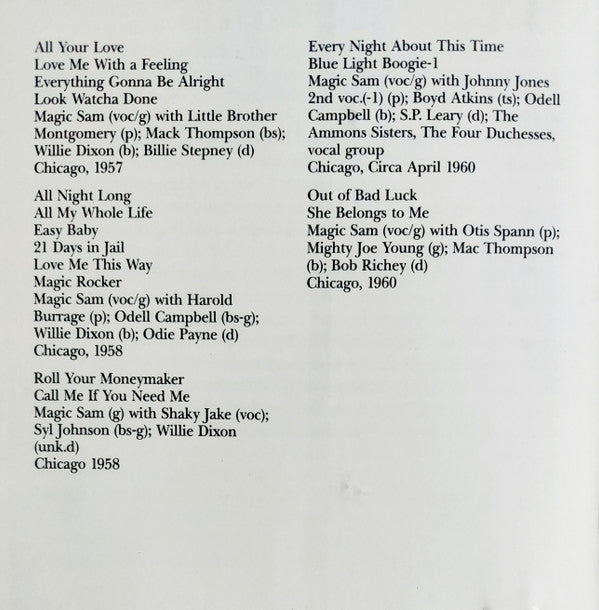 Magic Sam : West Side Soul (CD, Comp, RE)