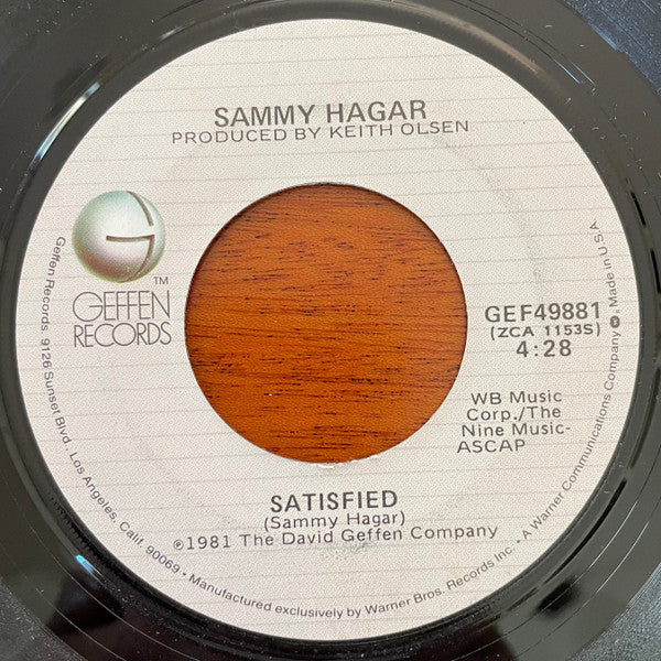 Sammy Hagar : I'll Fall In Love Again (7", Single, Los)