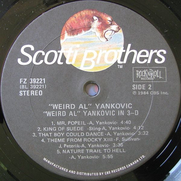 "Weird Al" Yankovic : In 3-D (LP, Album)