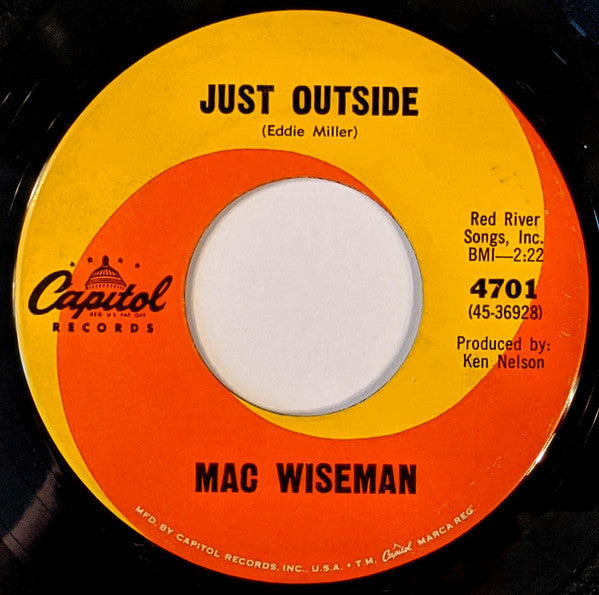 Mac Wiseman : Footprints In The Snow (7", Los)