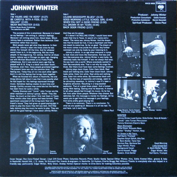 Johnny Winter : Johnny Winter (LP, Album)