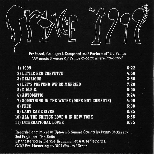 Prince : 1999 (CD, Album, RE, RP, Cin)