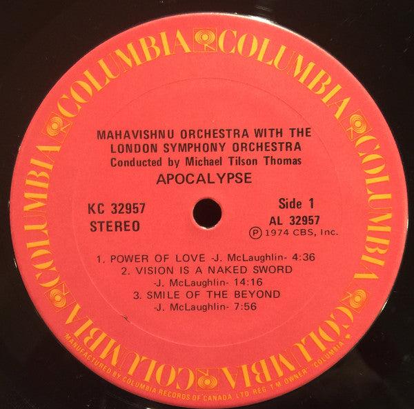 Mahavishnu Orchestra With The London Symphony Orchestra, Michael Tilson Thomas : Apocalypse (LP, Album)