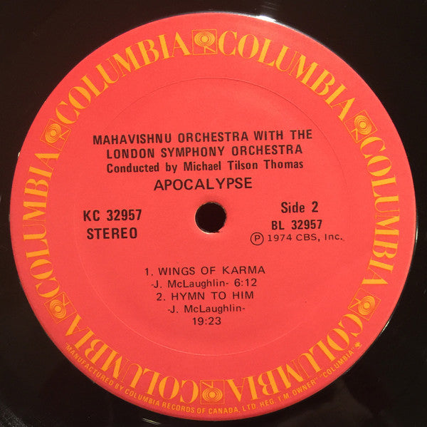 Mahavishnu Orchestra With The London Symphony Orchestra, Michael Tilson Thomas : Apocalypse (LP, Album)