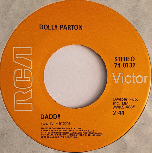 Dolly Parton : Daddy (7", Single)