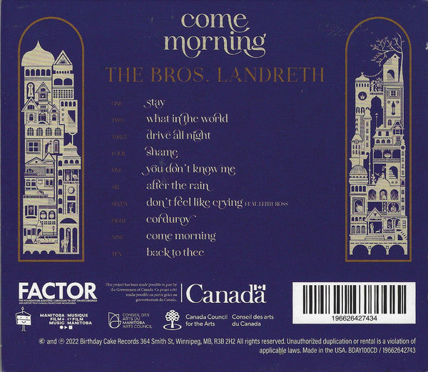 The Bros. Landreth : Come Morning (CD, Album)