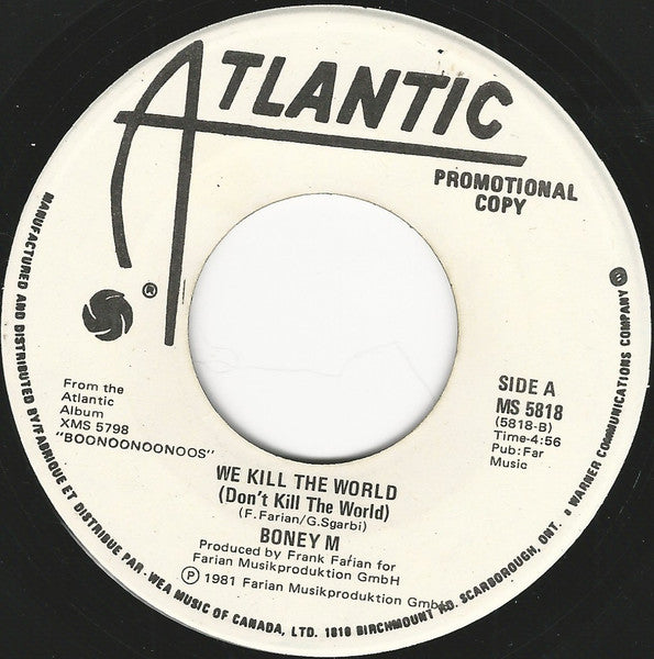 Boney M. : Consuela Biaz (7", Single, Promo)